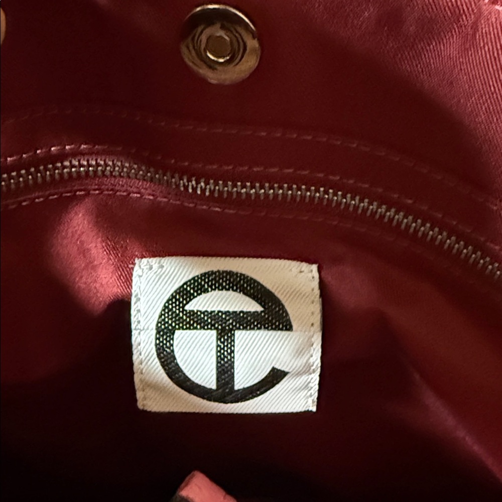 Telfar Red Leather Embossed xLarge Tote Bag - Women - Picture 5 of 6